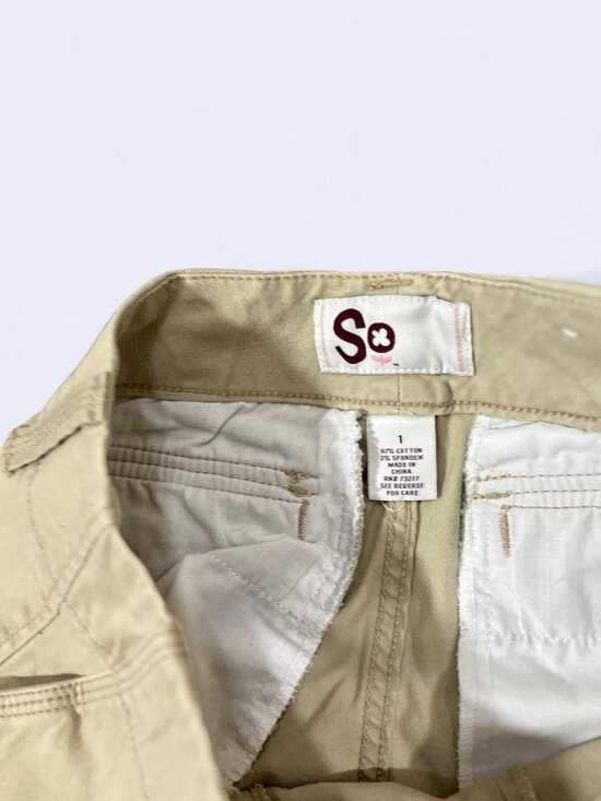 Vintage Tan and cream cotton shorts, size 1. Lightweight with a relaxed fit, pre - Picture 3 of 3